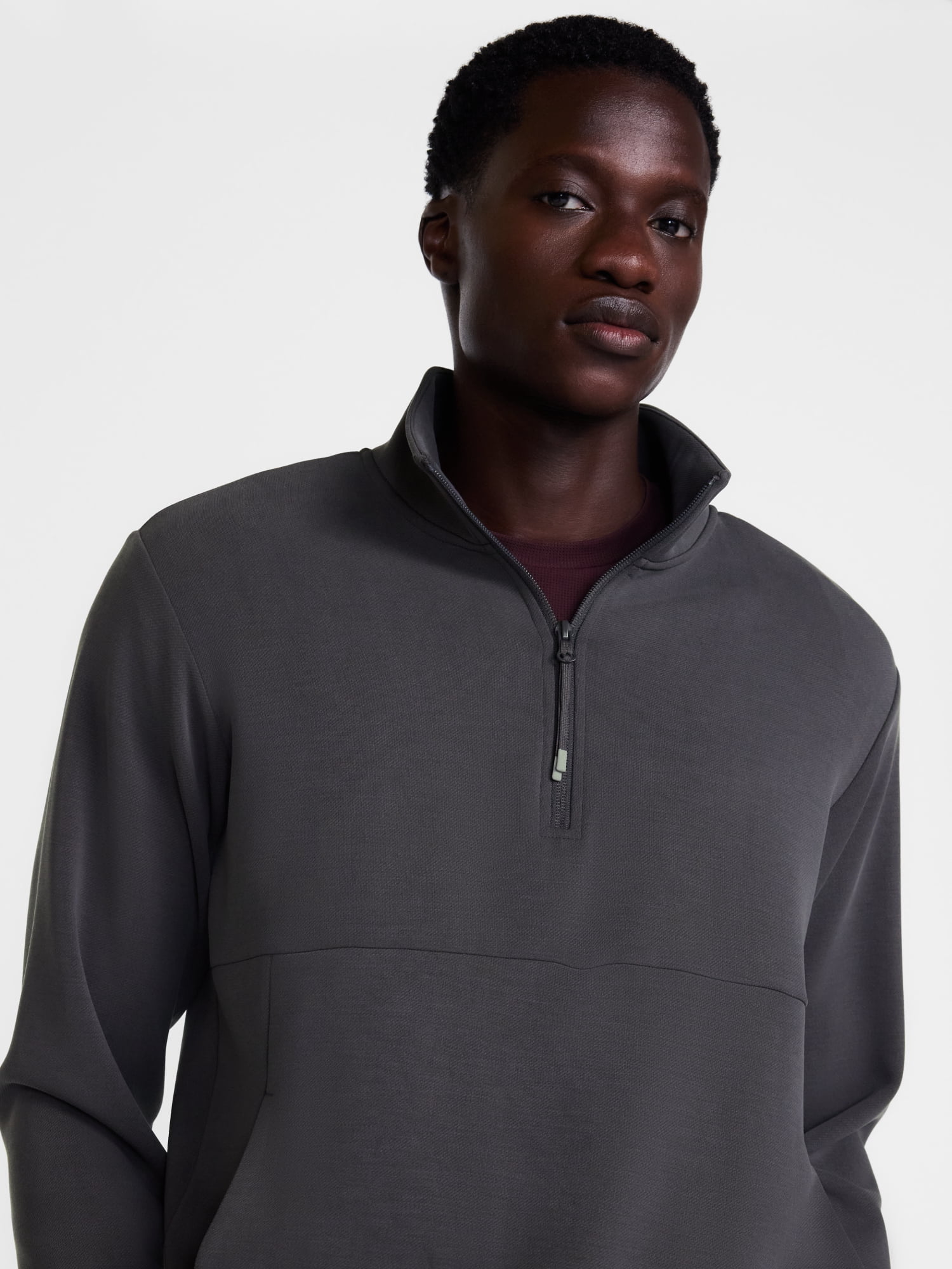 Avia Men's Twill ScubaKnit Quarter Zip Pullover Sweatshirt, Sizes XS-4XLT