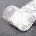 thumbnail image 3 of Coofit 25 Yard Snowflake Christmas Ribbon DIY Snowflake Organza Ribbon Gift Wrap Ribbon, 3 of 10