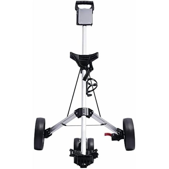 Golf Cart Foldable Golf Push Carts 3 Wheel Golf Bag Cart with Foot Brake, Golf Clicker Counter and Cup Holder$$Sport & Recreation Other