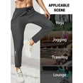thumbnail image 6 of Women's Drawstring Sweatpants Quick Dry Stretch Loose Casual Pants with Zipper Pockets for Running Yoga Workout, 6 of 6
