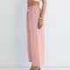 thumbnail image 5 of Pantalones Elásticos de Cintura para las Mujeres Color Sólido Vendaje Casual Pantalones Largos con Bolsillos, Pantalones de Cintura Alta Mujeres Cómodos Control Del Vientre Primavera Verano, 5 of 5