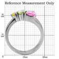 thumbnail image 2 of Luxe Jewelry Designs Stainless Steel Women's Ring with Multicolor Cubic Zirconia - Size 5 (Pack of, 2 of 4