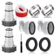thumbnail image 2 of Kit Convertidor de Adaptador de Manguera, Amplio Adaptador de Manguera Roscada Tamamosos Estándar para la Bomba de Filtro para Mangueras de 1.5 y 1.25 Pulgadas, 2 of 7