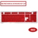 thumbnail image 1 of Reemplazo de teclas para juegos con retroiluminación colorida de 104 teclas Teclado mecánico, 1 of 2