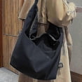 thumbnail image 5 of 2025 Casual Large Capacity Canvas Hobo Women Shoulder Bag Solid Color Big Shopper Bag, 5 of 5