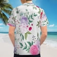 thumbnail image 6 of High Quality Hawaiian Shirts for Men Short Sleeve Aloha Beach Shirt Floral Summer Casual Button Down Shirts Blouses TE88YG, 6 of 7