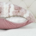 thumbnail image 6 of Home Soft Things Jacquard Faux Fur 2 Piece Throw Pillow Cover Set - Pink - 20" x 20", 6 of 7