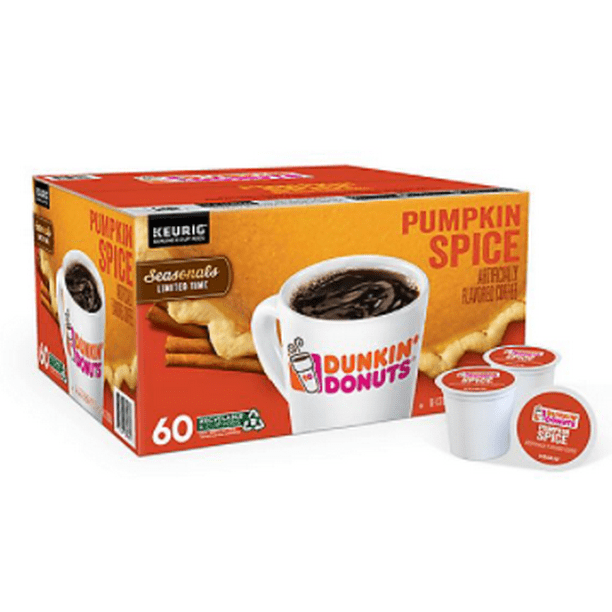 Dunkin' Donuts Pumpkin Spice Keurig KCup Pods 60 Count