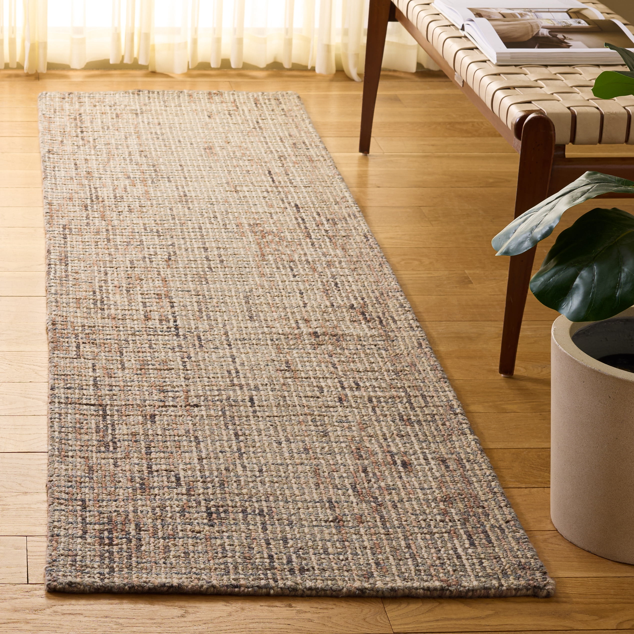 Safavieh Abstract Delia Distressed Wool Runner Rug, Beige/Brown, 2'3" x 8'