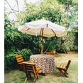 thumbnail image 2 of Vargottam Indoor/OutdoorRoundTablecloth 58 InchTablecloth With Umbrella Hole & Zip, Waterproof TableCloth, TableCovers For Backyard Table -Light Brown, 2 of 7