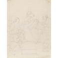 thumbnail image 2 of Jean-Achille Benouville 19x24 Black Ornate Framed Double Matted Museum Art Print Titled: Virgin and Child with Saint Jerome, Tobie and the Angel (19th Century), 2 of 5