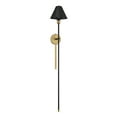 thumbnail image 3 of Trade Winds Heather 1-Light Wall Sconce in Black with Natural Brass Accents, 3 of 7