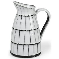 Mercana Lome Small Decorative White/Black Ceramic Jug