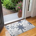 thumbnail image 2 of Blue Christmas Snowflake Pattern Door Rugs,Washable Non Slip Door Mats Indoor,Decorative Door Mats,Entry Mat Indoor for Entrance,Bedroom,Kitchen,Bathroom,17"x30", 2 of 6