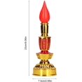 thumbnail image 4 of nipocaio Candle Lamp, Flower Buddhist Light LED Consumption Chinese Style Traditional Retro Buddhist Decor Lamp for Yoga (Double Bright Electric Candle), 4 of 5