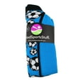 thumbnail image 2 of Crazy Soccer Socks with Soccer Balls over the calf (Electric Blue/Black, Small), 2 of 2