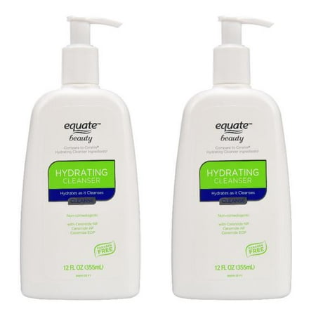 (2 Pack) Equate Hydrating Cleanser, 12 Fl Oz (Best Drugstore Hydrating Cleanser)