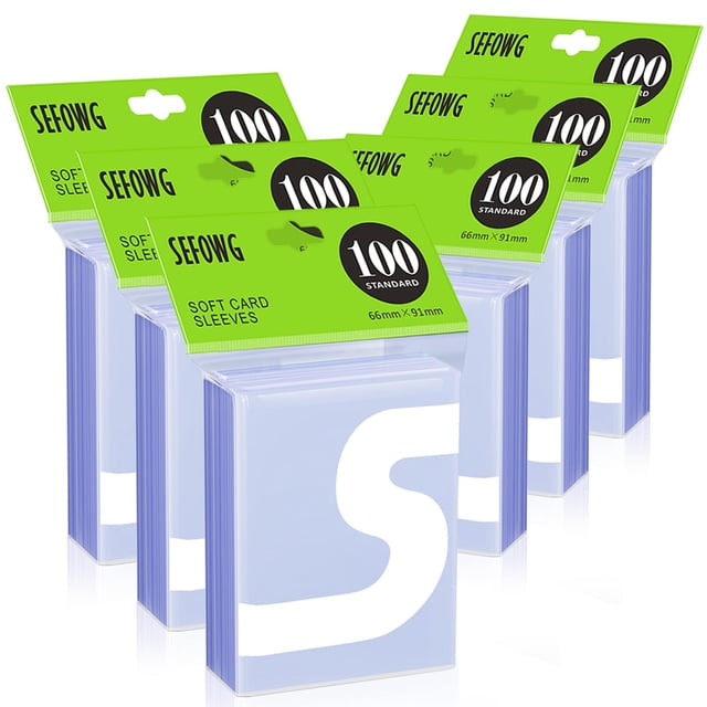 Fundas para tarjetas SEFOWG, 600 quilates, transparentes, para tarjetas coleccionables, 66 x 91 mm