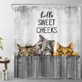 thumbnail image 1 of Cortina de ducha LB Hello Sweet Cheeks Farmhouse 180 x 180 cm, 1 of 9