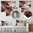 thumbnail image 4 of Designart "Captivating Liquid Ink in Red and Black" Modern Geometric Metal Wall Decor, 4 of 5