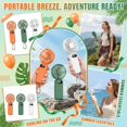 thumbnail image 2 of Handheld Mini Fan Usb Rechargeable 5 Inch Portable Personal Cooling Fan Digital Display Small Desk Fan for Travel Outdoor Home Use Orange 1 Pack, 2 of 7