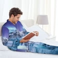 thumbnail image 5 of KLL Night At Lake Aurora 1 Sleepwear Mens Flannel Pajamas,Long Cotton Pj Set, 5 of 7