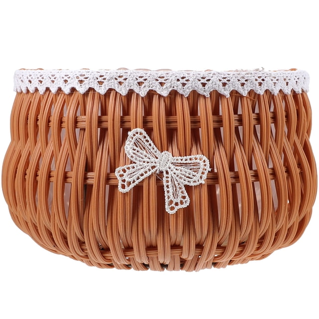 unbranded Cesta Tejida Decorativa Marrón Para Y Almacenamiento Con Para Interiores Y Exteriores
