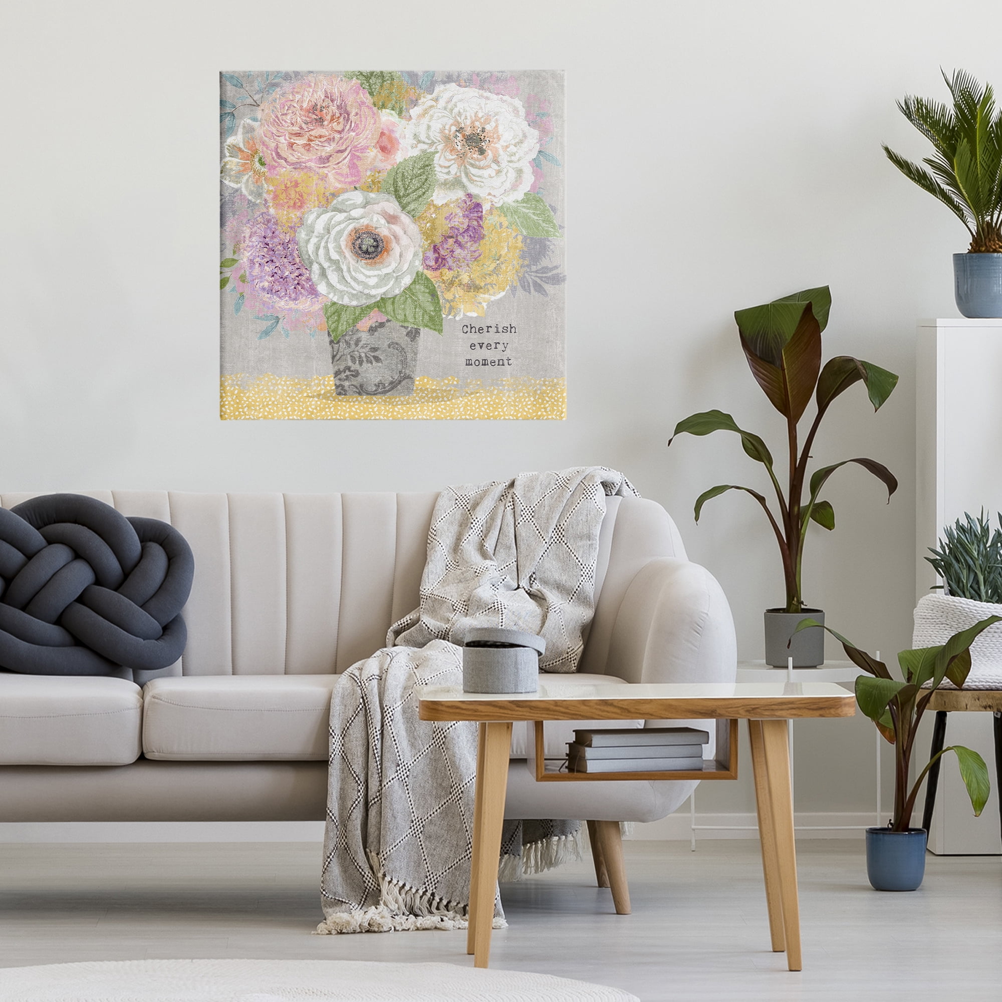 Stupell Industries Cherish Every Moment Inspiration Canvas Wall Art, design by Suzanne Nicoll