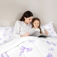 thumbnail image 5 of Castle Fairy Girly Ribbon Bow Queen Comforter Set,Dreamy Bow Tie Bedding Comforter Set, 5 of 8
