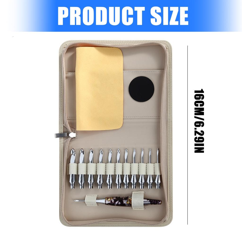 Tizuqe Tunisian Crochet Hook with 11 Size Interchangeable Tip Ergonomic Crochet Hook