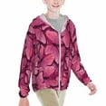 thumbnail image 2 of Cauagu Butterfly Print Sun Protection Jacket for Teen,Full-Zipper Long Sleeve Sun Shirts with Pockets UV Hoodie Shirts Outdoor Athletic Jacket-Medium, 2 of 7