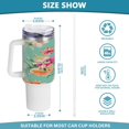thumbnail image 3 of SKYSONIC 40oz Sketched Flower Tumbler With Lid And Straw Travel Coffee Mug Stainless Steel Insulated Thermal Tumblers Cup, 3 of 7