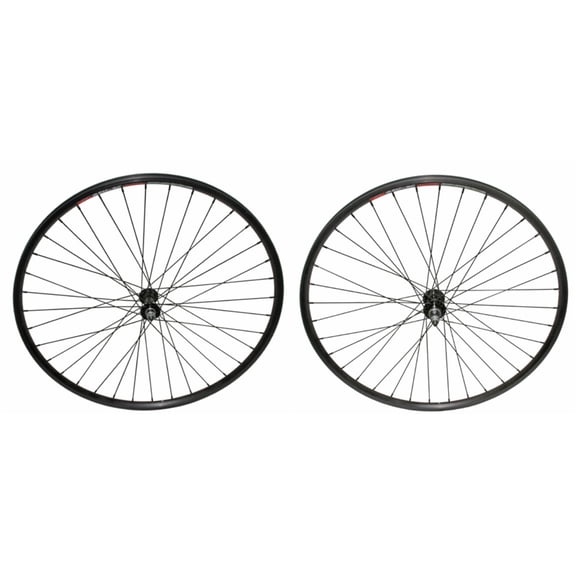 Black Alloy 700c 36 Spoke 14g 3/8 Axle Wheel set. Front and Rear Free Wheel
