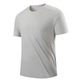 thumbnail image 2 of Men's Big & Tall Ice Silk Short Sleeve T-Shirts Quick Dry Athletic Tee Crew Neck, Basic Moisture Wicking Workout Performance Tops Summer Cooling Breathable Shirt, 2 of 9