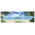 thumbnail image 2 of Furinno SENIK Coconut Tree Scenery 3-Panel MDF Framed Photography Triptych Print, 72 x 24 Inches, 2 of 2
