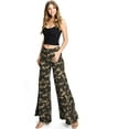 thumbnail image 2 of LITZ BY UNIQ Women's Juniors Army Camo Print Super Wide Flares (25, Camo), 2 of 4