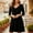 A Black, variant on Ygbgbb Women's Spring Summer Casual Dress Long Sleeve V Neck A-Line Midi Dress Sequin Formal Party Dress for Wedding & Cocktail Evening Events Black XXL