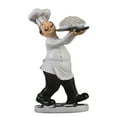 thumbnail image 3 of YWMJZEU French Chef Figurine Kitchen Ornament Resin Cook Statue Sculpture Home Bar Decor Noodles, 3 of 8