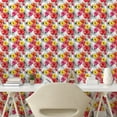 thumbnail image 2 of Ambesonne Vintage Peel & Stick Wallpaper for Home, Colorful Hand-Drawn Poppy, 13"x100", Dark Coral and Earth Yellow, 2 of 5