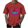 thumbnail image 2 of Awdenio Mens T-shirts Ghost Shirt Loose Fit Round Neck Cute Funny Tee Halloween Party Short Sleeve Tops, 2 of 5