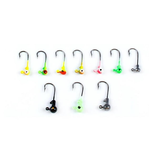 100pcs Fishing Hooks Set Multicolor hooks saltwater Lead Head Jigs