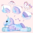thumbnail image 3 of Peluche de peluche Tezituor con forma de unicornio gigante, 110 cm, arcoíris, 3 of 7