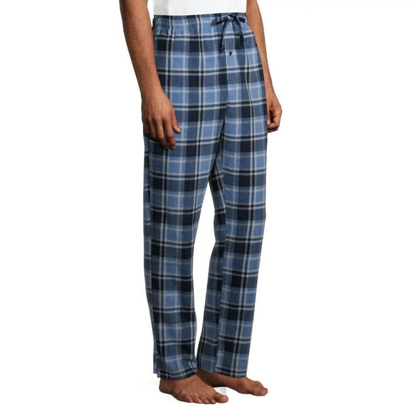 Hanes Men's Microfleece Plaid Sleep Pants - Blue Plaid