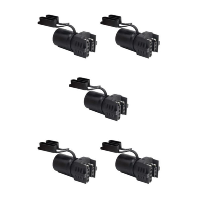 ZheElen Nylon RV Trailer 7P To 4P5P Row Plug Never Worry About Compatibility Again Ships Etc Cars Dust Prevention RVs black 5Set