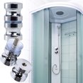 thumbnail image 2 of Manija de baño de dos piezas, ducha, accesorios para puertas de vidrio, balcón, gabinete de puerta, manija de bañera, manija, manija. Acero inoxidable, orificio único, perilla, a prueba de humedad (2 JFHHH pequeña, 2 of 4