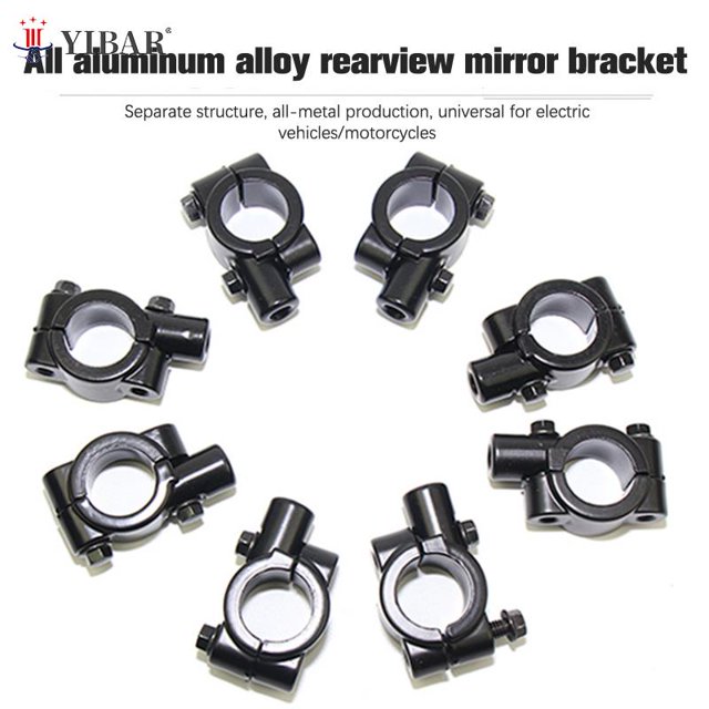 1PCS Motorcycle Rearview Handlebar Mirror Mount Holder Adapter Clamp Base For 22mmA4 He Qiyong unisex