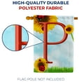 thumbnail image 4 of America Forever Summer Sunflower Ladybugs Monogram House Flag Letter P 28 x 40 inches Yellow Floral Spring Double Sided Vertical Outdoor Yard Lawn Decorative Yellow Hello Sunshine House Flag, 4 of 5