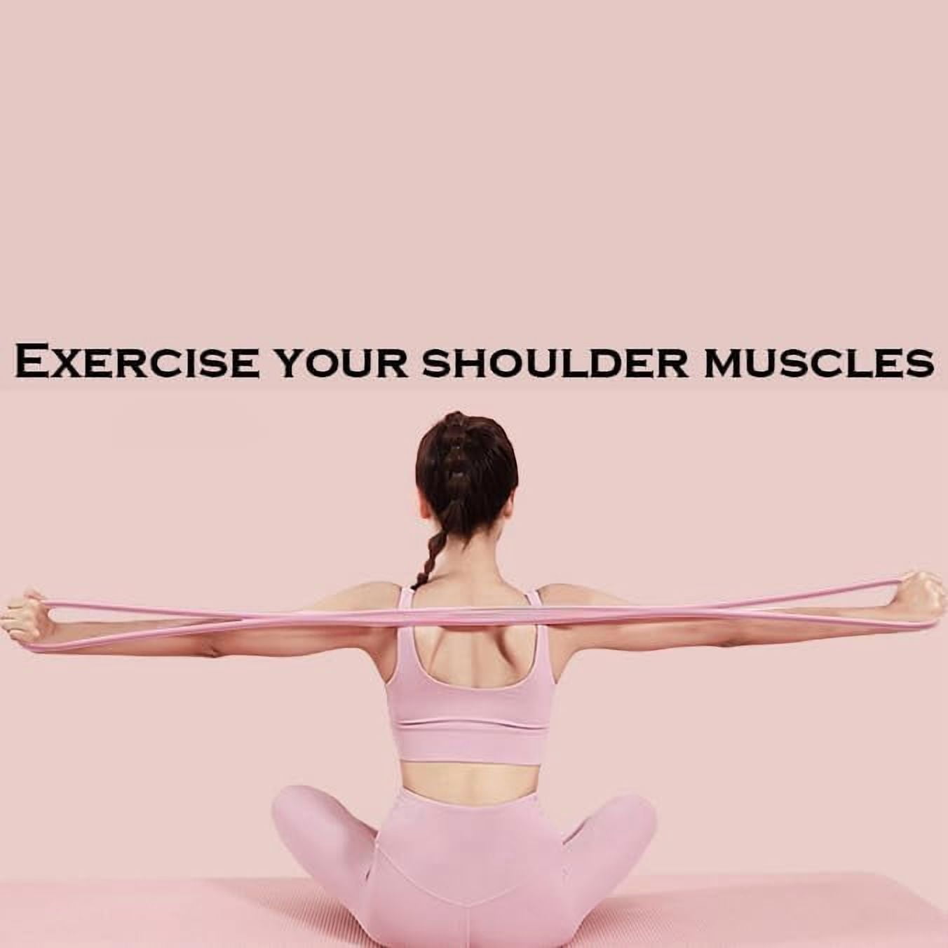 Shiftalter Resistance Bands, Figure 8 Exercise Bands for Women Men, Fitness Band for Workout Home Gym Stretching Pilates