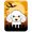 White, variant on Halloween Silver Gray Poodle Glass Cutting Board- Large
