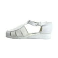 thumbnail image 3 of 24 HOUR COMFORT Nala Women's Wide Width T-Strap Comfort Leather Shoes WHITE 5.5, 3 of 6